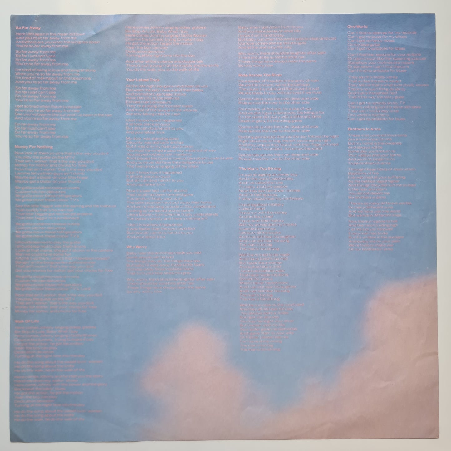 Dire Straits – Brothers In Arms - 1985 - Vinyl Record LP