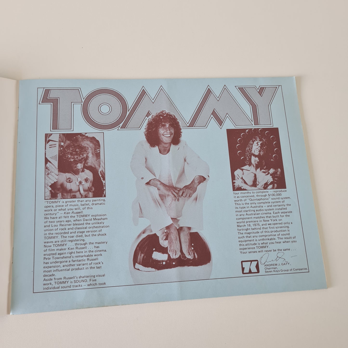 The Who – Tommy: The Movie - 1975 - Movie Cinema Program Booklet
