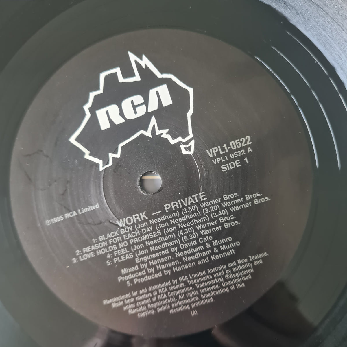 Private – Work - 1985 - Vinyl Record LP