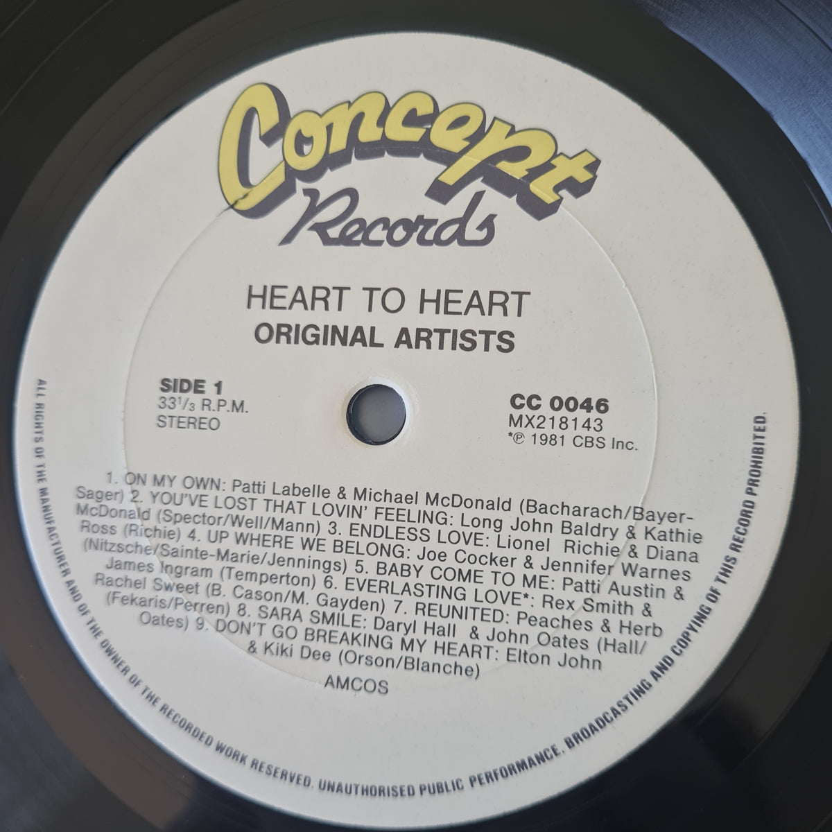 Various Artists – Heart To Heart Duets - 1987 (Australian Only Release) - Vinyl Record LP by Sound Hound Records