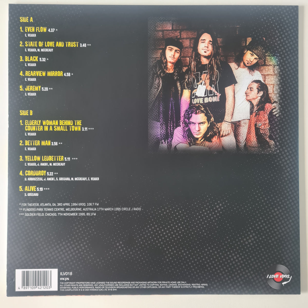 Pearl Jam – Greatest Hits... Live - 2024 - Vinyl Record LP