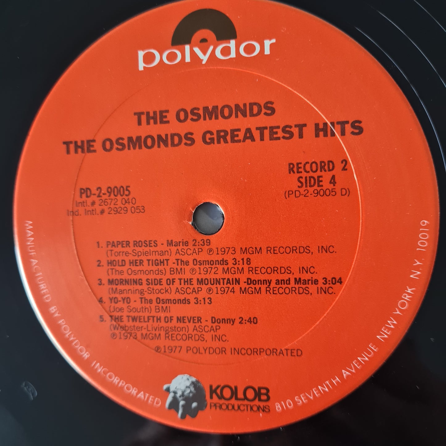 The Osmonds – The Osmonds Greatest Hits - 1977 - Vinyl Record 2LP