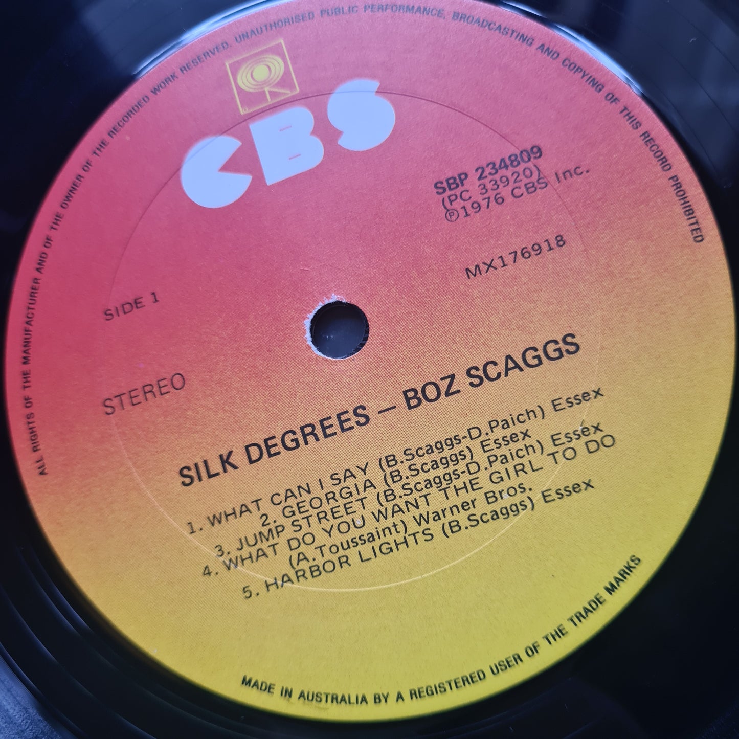 Boz Scaggs – Silk Degrees- 1976 - Vinyl Record LP