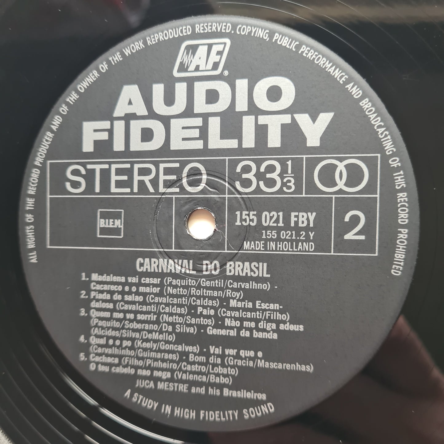 Juca Mestre And His Brasileiros – Carnaval Do Brasil - 1963 - Vinyl Record LP 🇧🇷