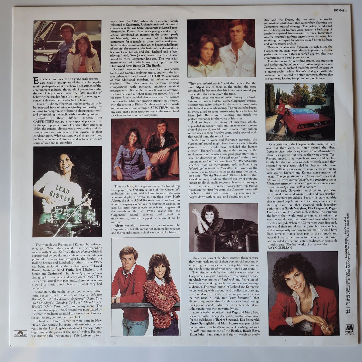 The Carpenters – Their Greatest Hits - 1990 - Vinyl Record LP (near mint)