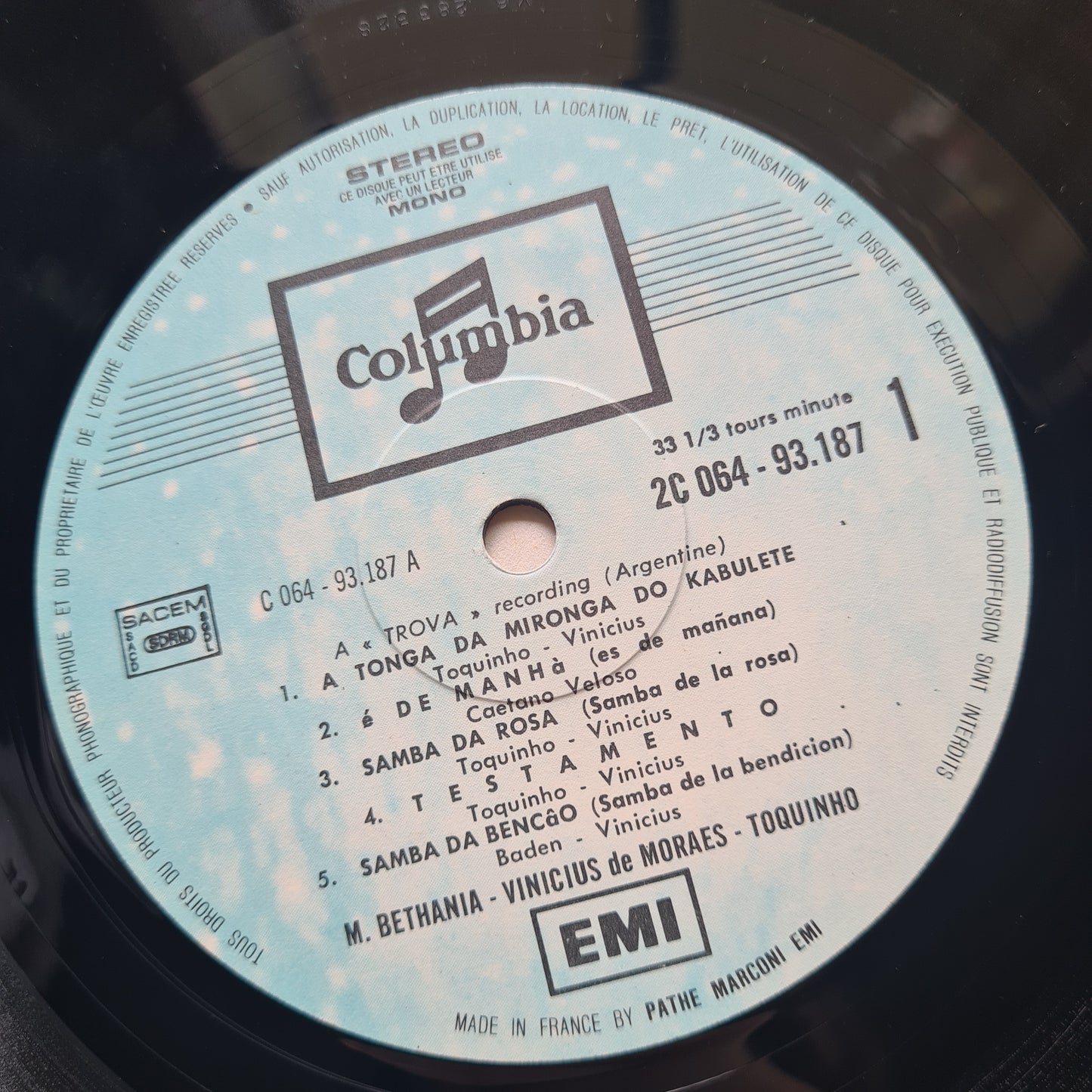 Maria Bethânia / Vinicius De Moraes / Toquinho –  Vinicius + Bethania + Toquinho - 1978 (French Pressing) - Vinyl Record LP 🇧🇷