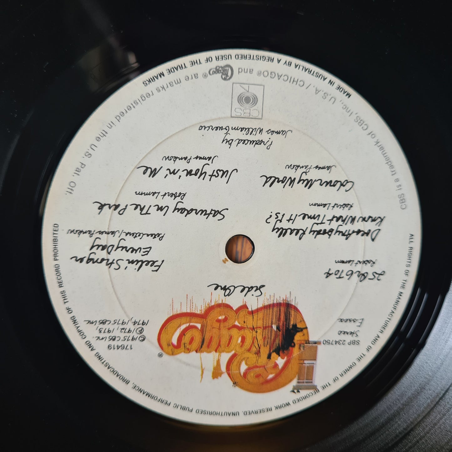 Chicago – Chicago's Greatest Hits- 1975 - Vinyl Record LP