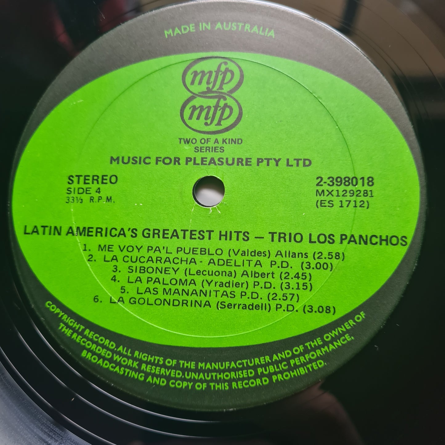 Trio Los Panchos – Latin America's Greatest Hits - Vinyl Record 2LP