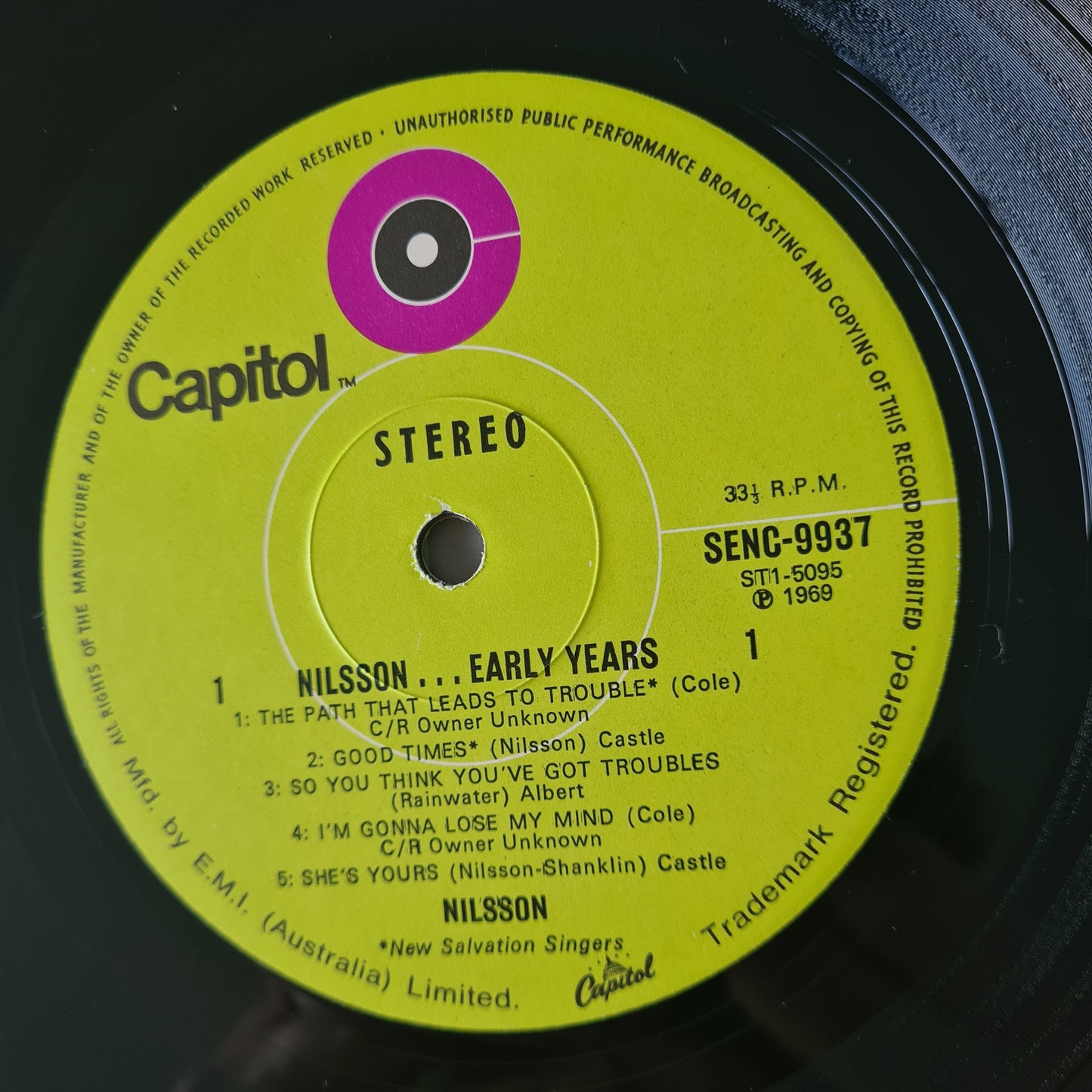 Harry Nilsson – Nilsson Early Years- 1967 (70's Australian Reissue) - Vinyl Record LP
