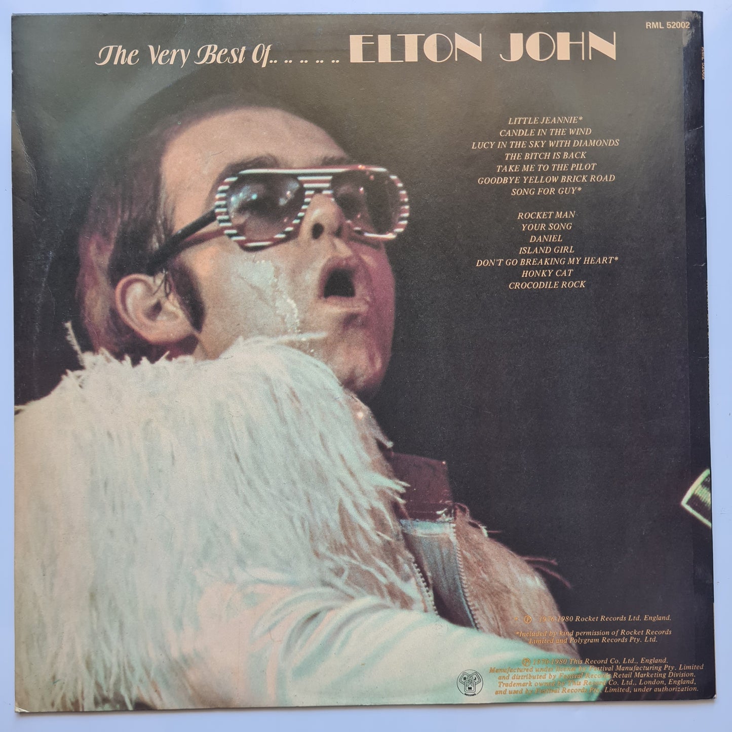 Elton John – The Very Best Of....Elton John - 1980 - Vinyl Record LP (Excellent)