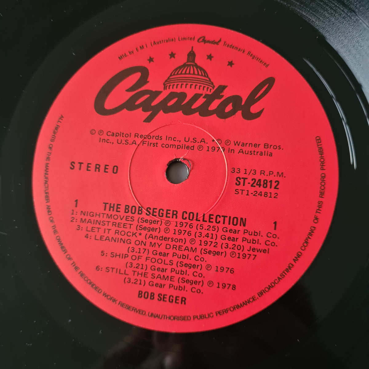 Bob Seger – The Bob Seger Collection (Greatest Hits) - 1979 (Australian Only Pressing) - Vinyl Record LP