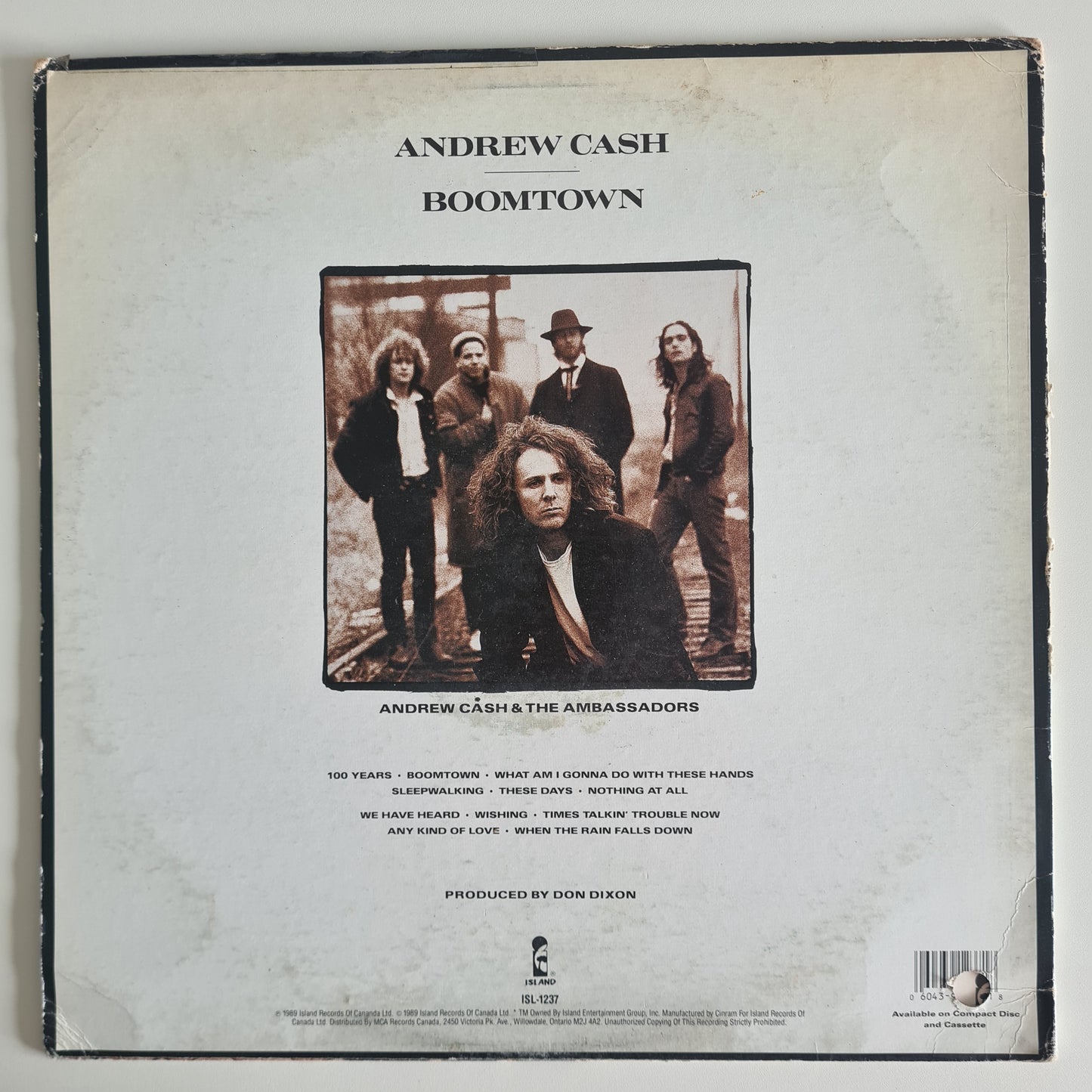 Andrew Cash – Boomtown - 1989 - Vinyl Record LP