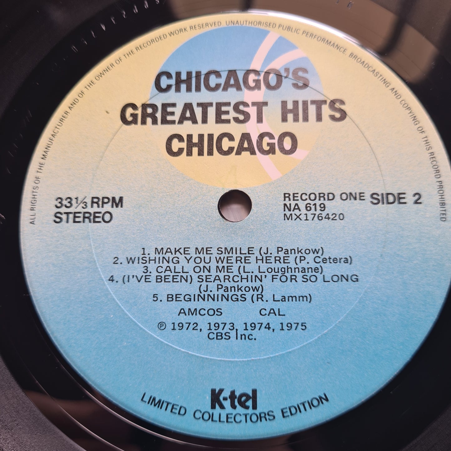 Chicago – Chicago Greatest Hits Volume 1 & 2 - 1981 - Vinyl Record 2LP