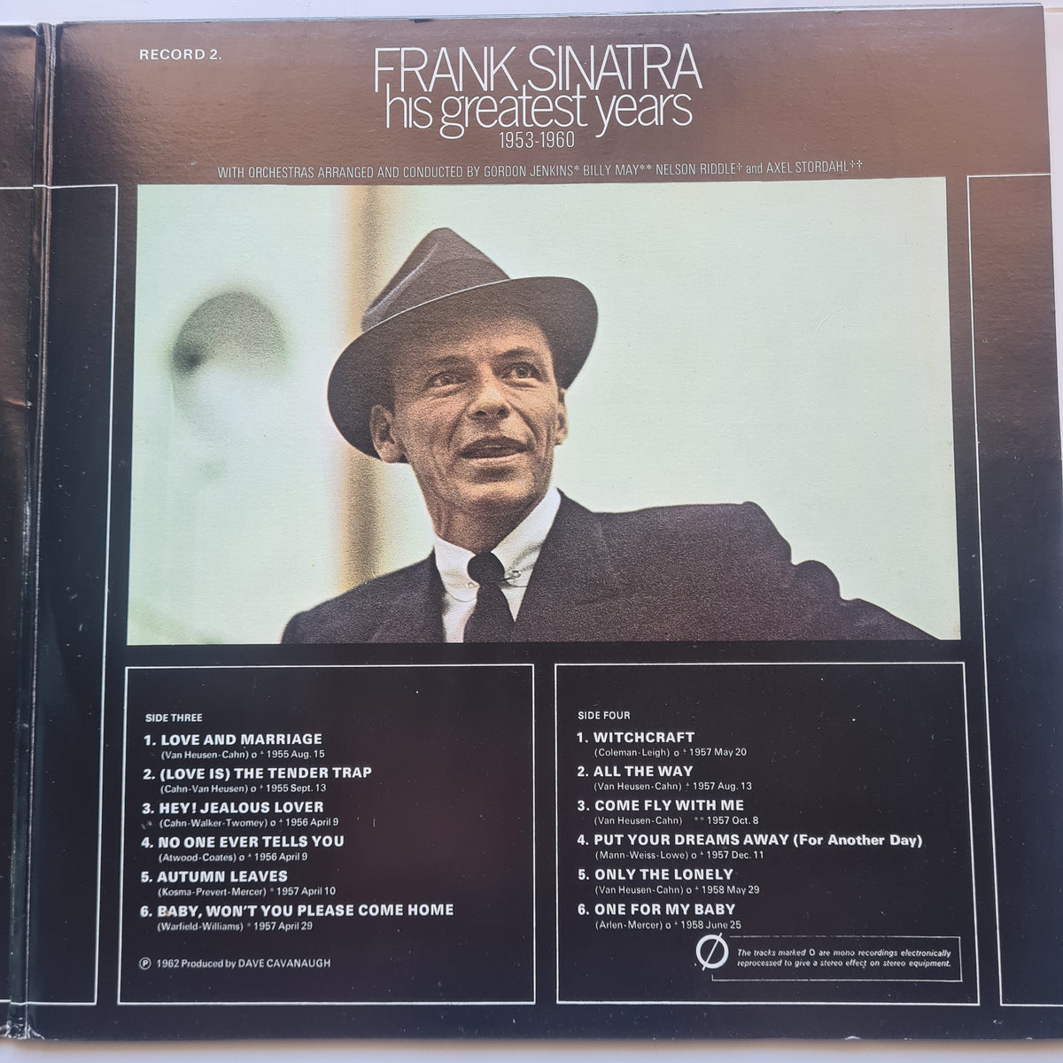 Frank Sinatra – His Greatest Years - 1962 - Vinyl Record 3LP