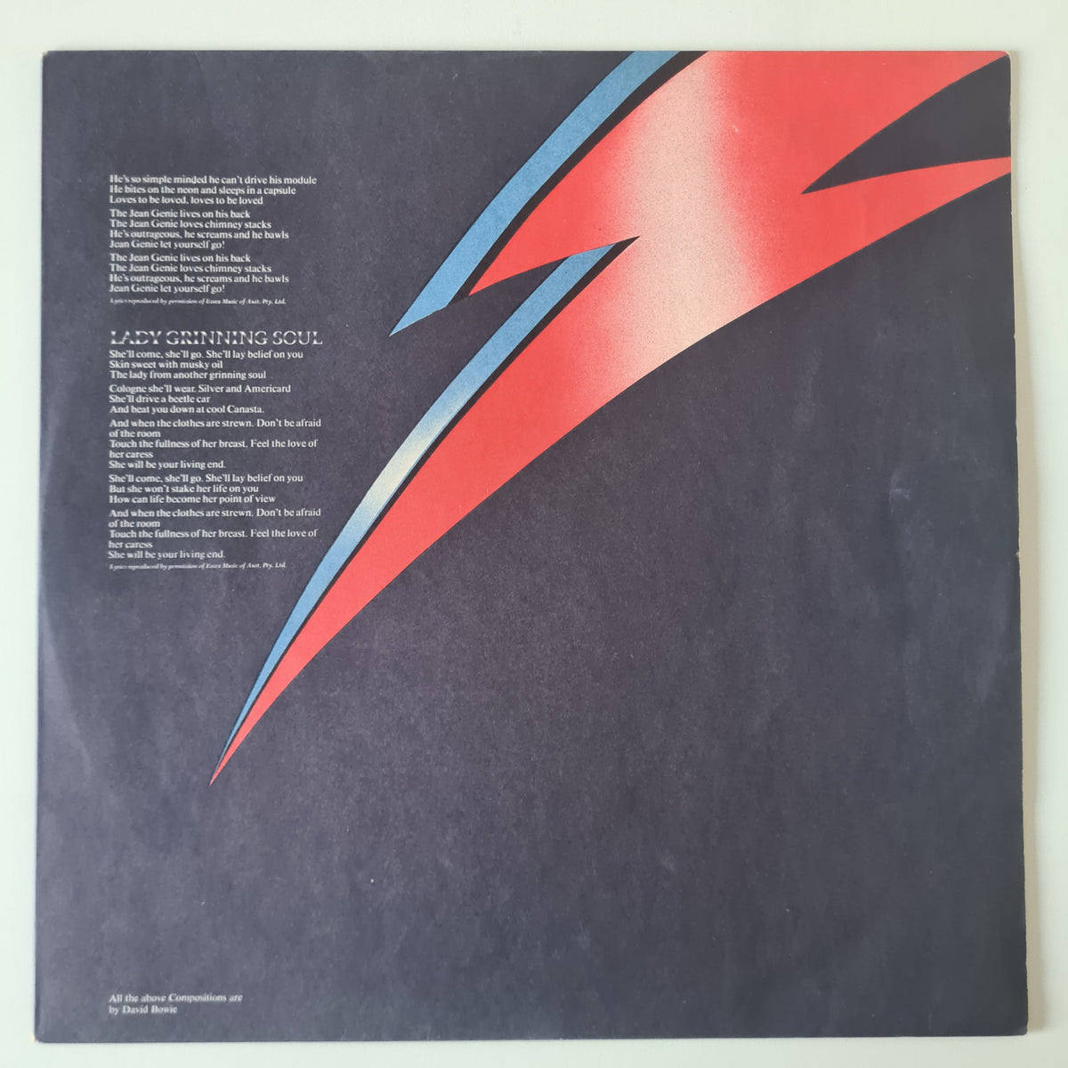 David Bowie – Aladdin Sane - 1973 (First Australian Pressing) - Vinyl Record LP