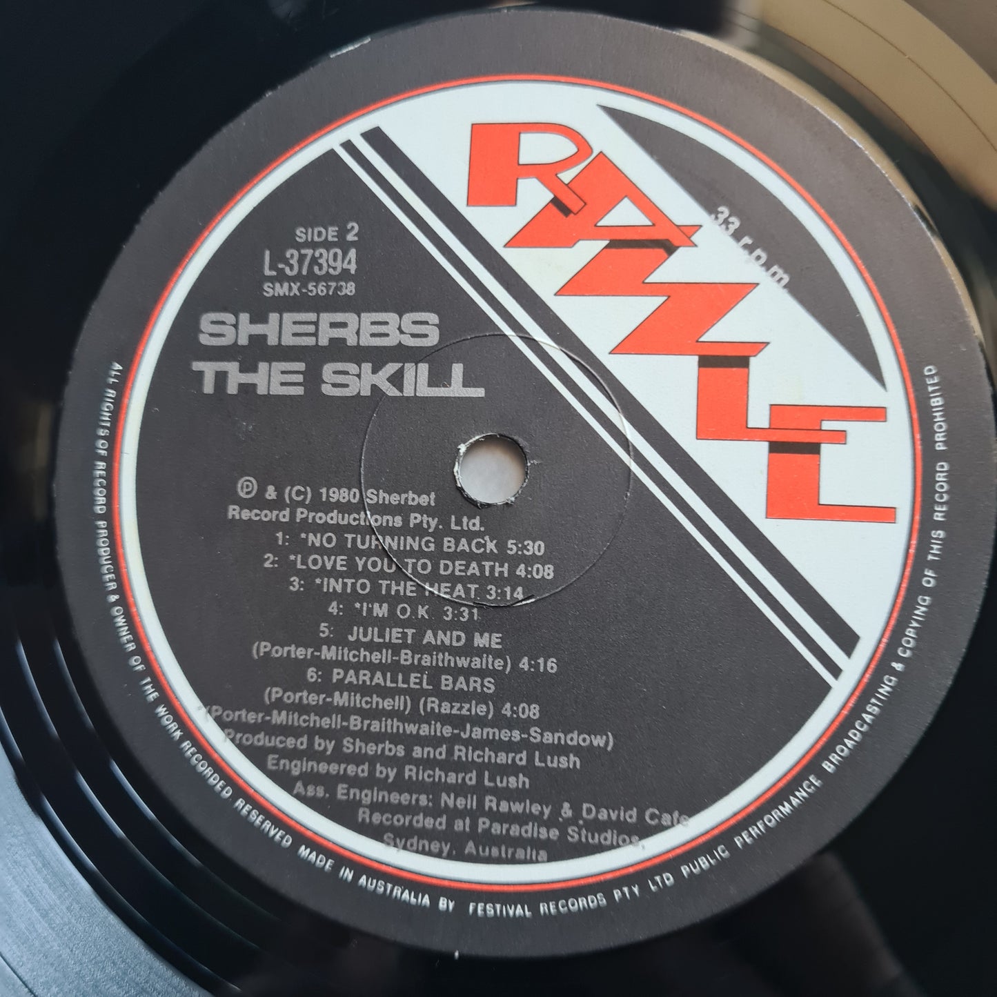 Sherbs (Sherbet) – The Skill - 1980 (Australian pressing)- Vinyl Record LP