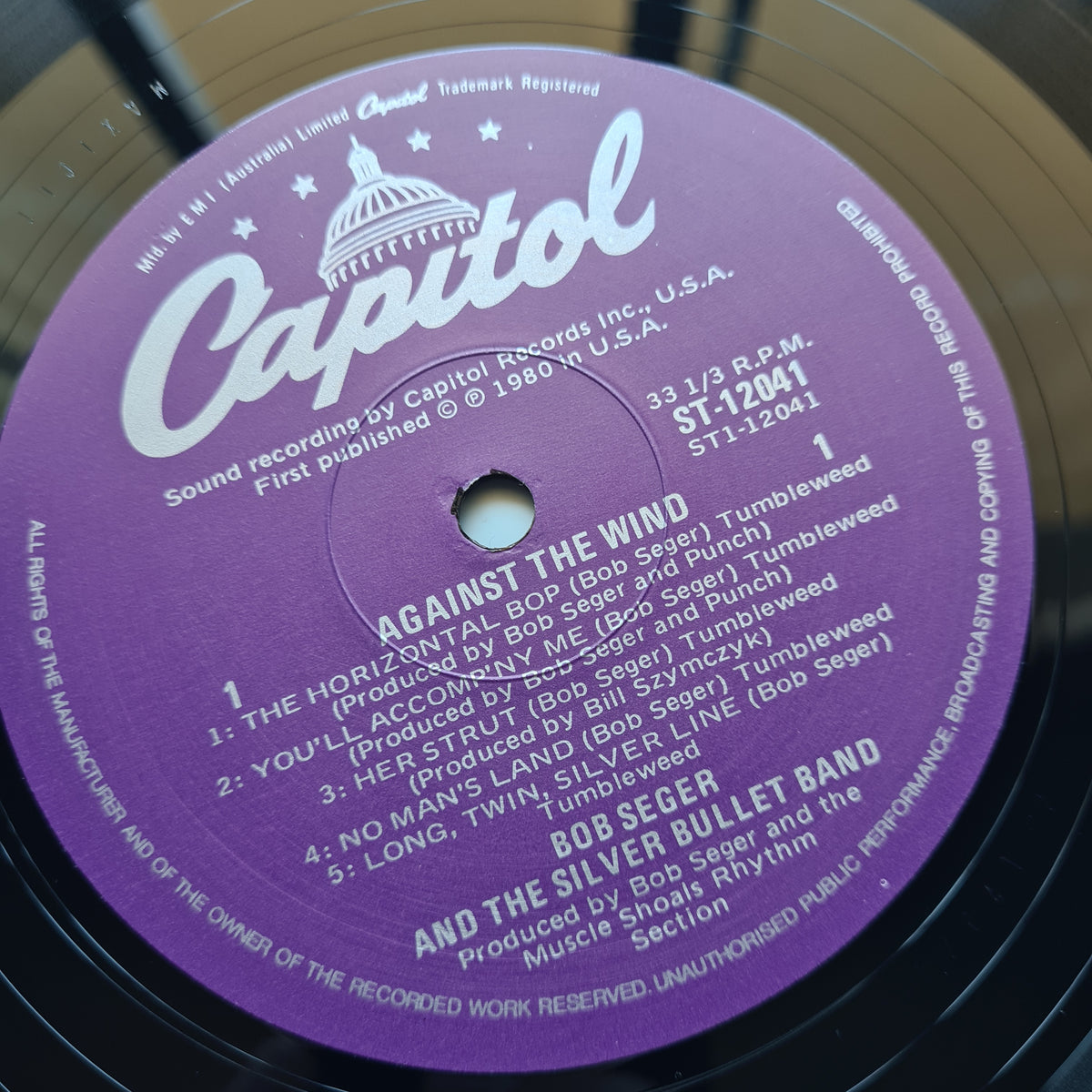 Bob Seger & The Silver Bullet Band – Against The Wind - 1980 - Vinyl Record LP