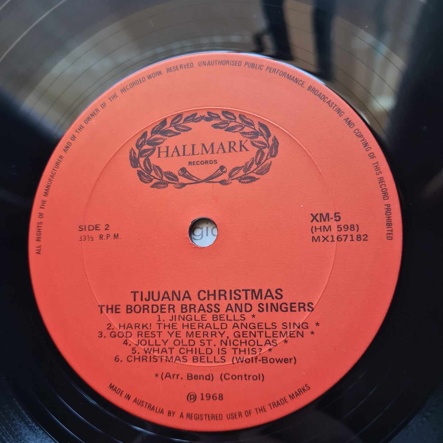 The Border Brass And Singers – Tijuana Christmas - 1967 (1968 Australian Pressing) - Vinyl Record LP