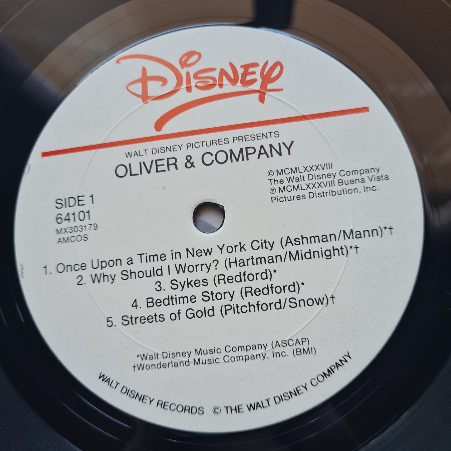Various (Billy Joel, Huey Lewis, Bette Midler, etc.) – Walt Disney Pictures Presents: Oliver & Company - 1988 - Vinyl Record LP