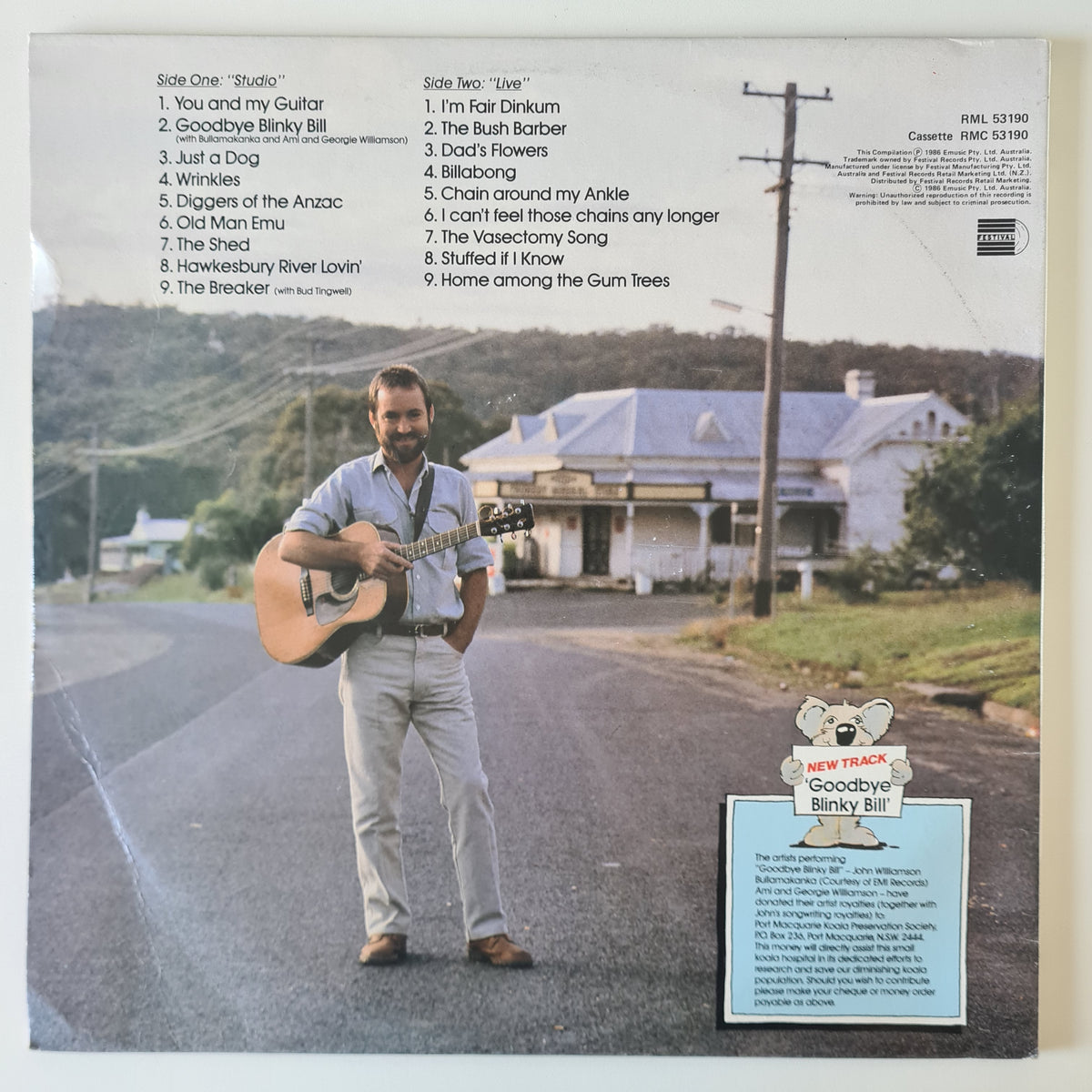 John Williamson - All The Best! - 1986 - Vinyl Record LP
