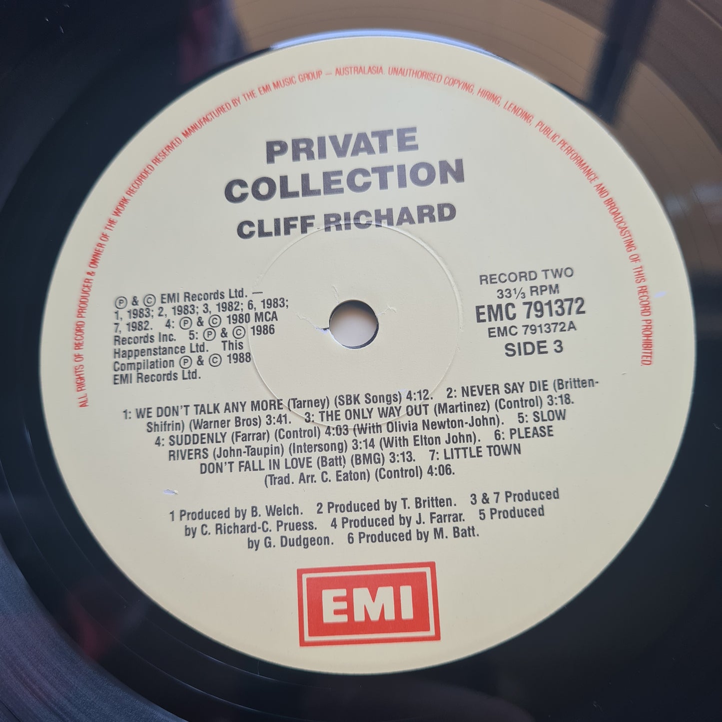 Cliff Richard – Private Collection (1979 - 1988) - Vinyl Record 2LP (near mint)