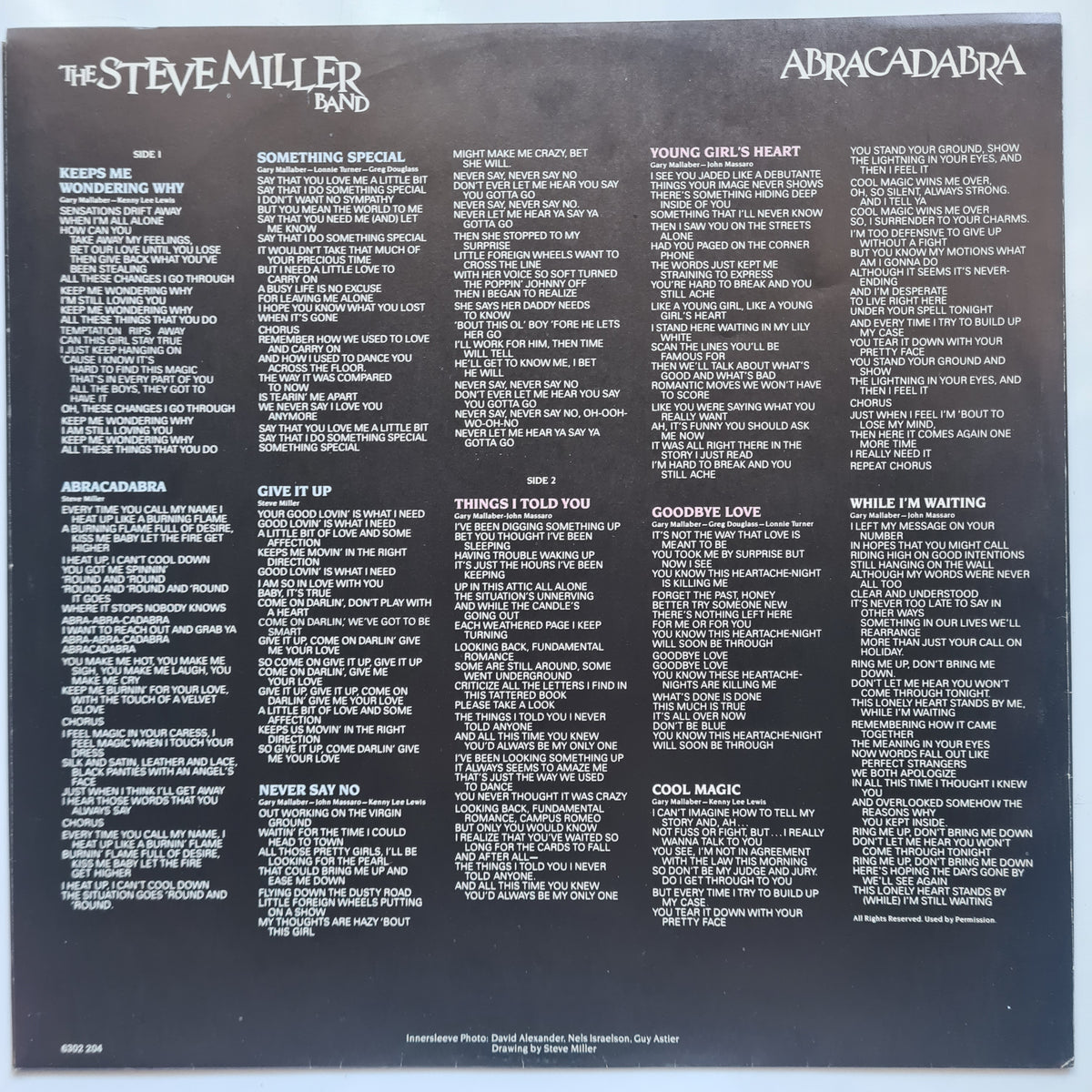 Steve Miller Band – Abracadabra - 1982 - Vinyl Record LP