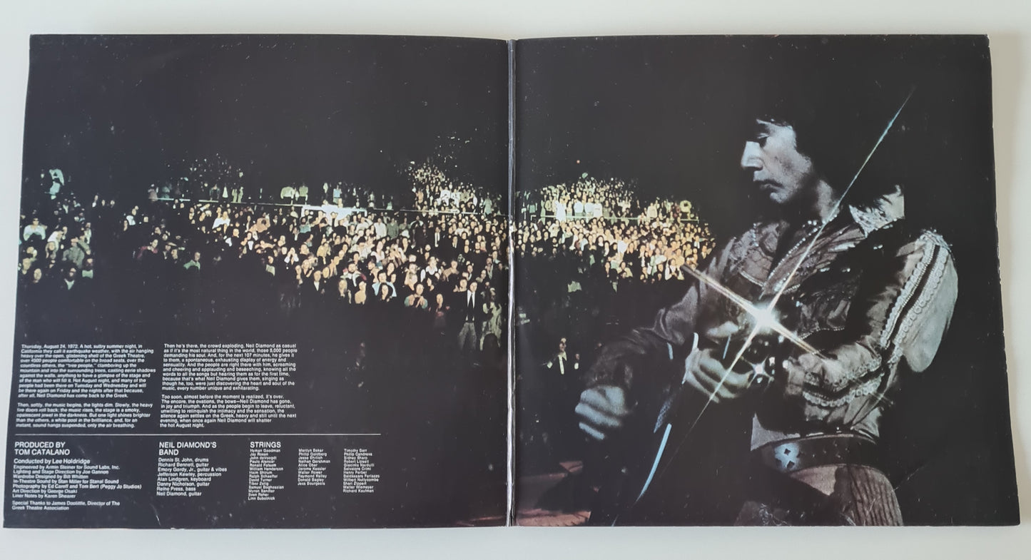 Neil Diamond – Hot August Night - 1972 (1973 2nd Australian Pressing) - Vinyl Record 2LP