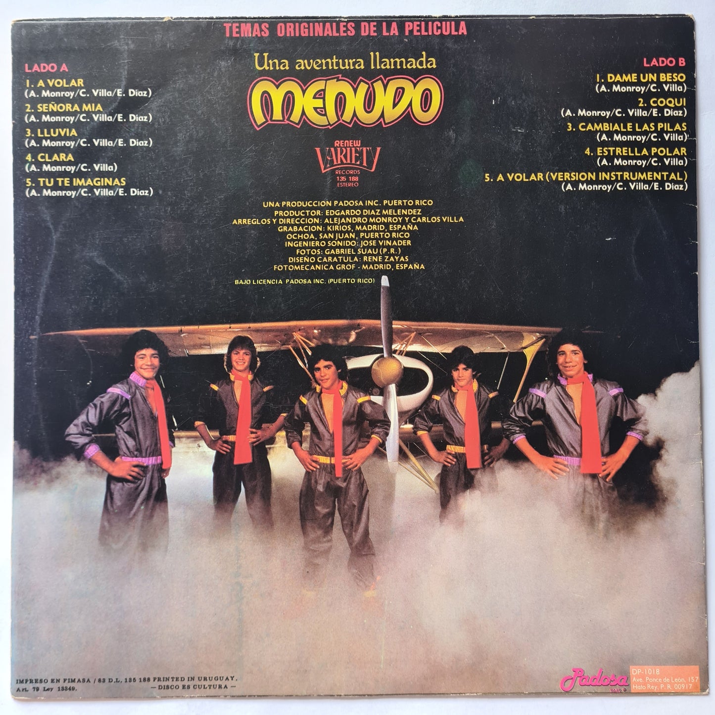 Menudo – Una Aventura Llamada - 1982 - Vinyl Record LP - Latin