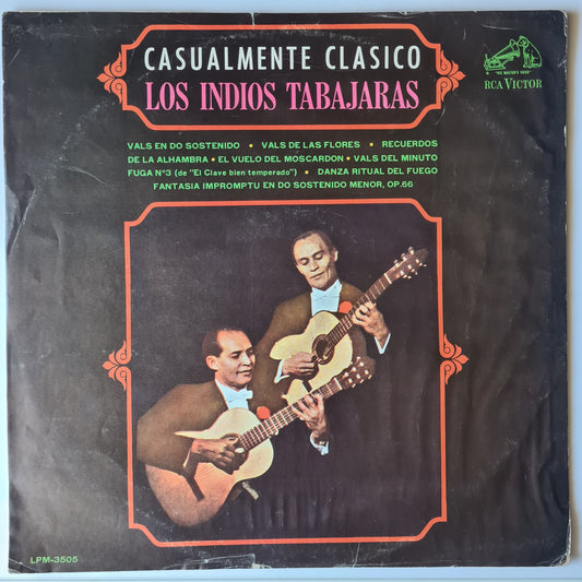 Los Indios Tabajaras – Casualmente Clasico - 1966 (MONO Chile Pressing) - Vinyl Record LP 🇧🇷