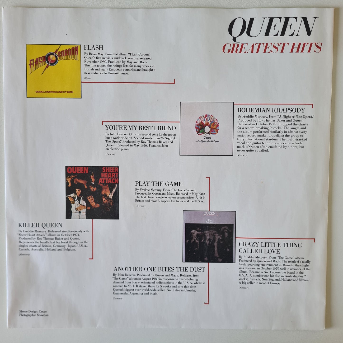 Queen – Greatest Hits - 1981 - Vinyl Record LP