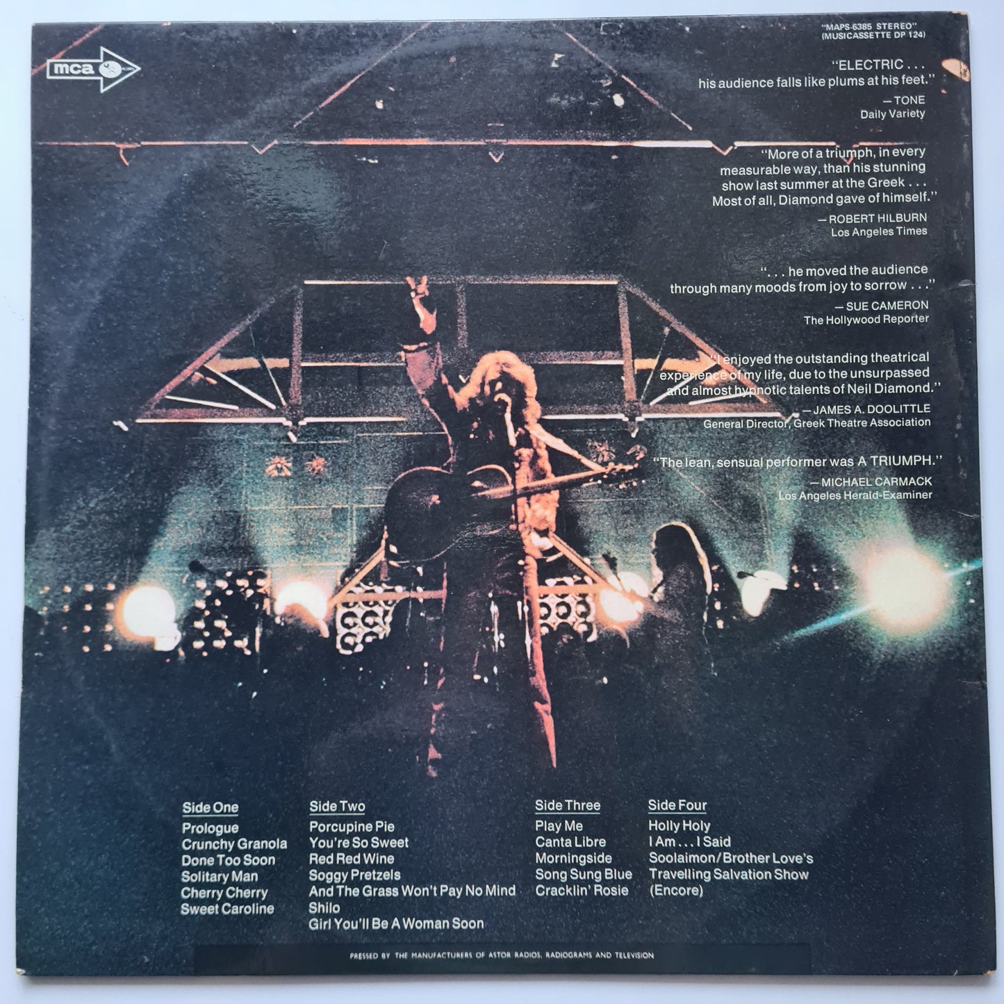 Neil Diamond – Hot August Night (1st Australian Pressing) - 1972 - Vinyl Record 2LP