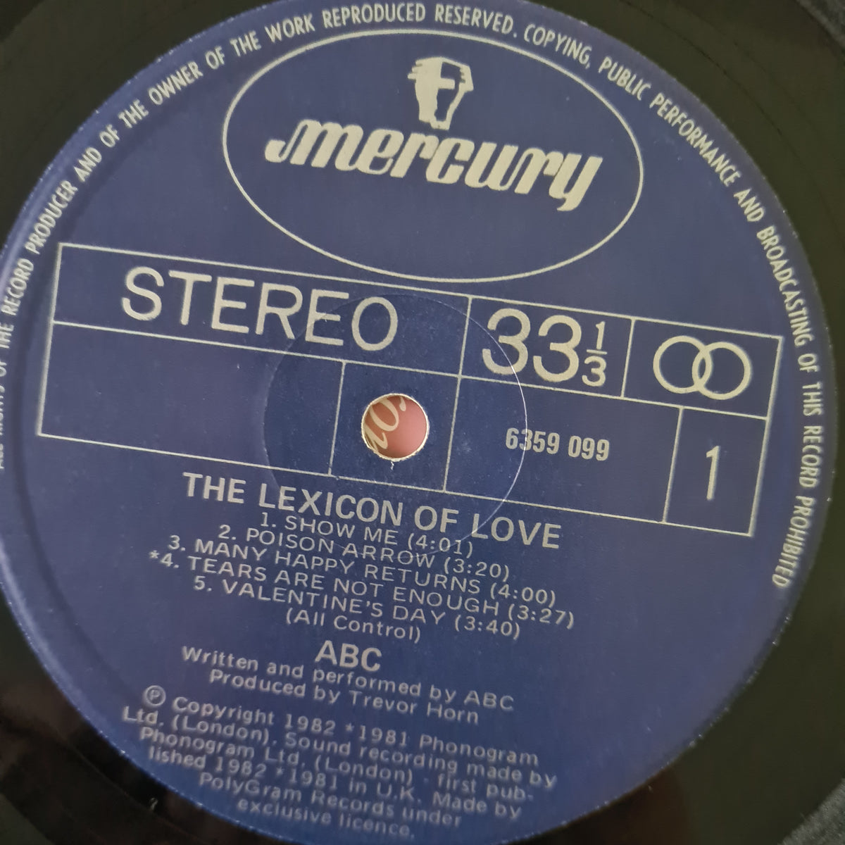 ABC – The Lexicon Of Love (Debut Album) - 1982 - Vinyl Record LP