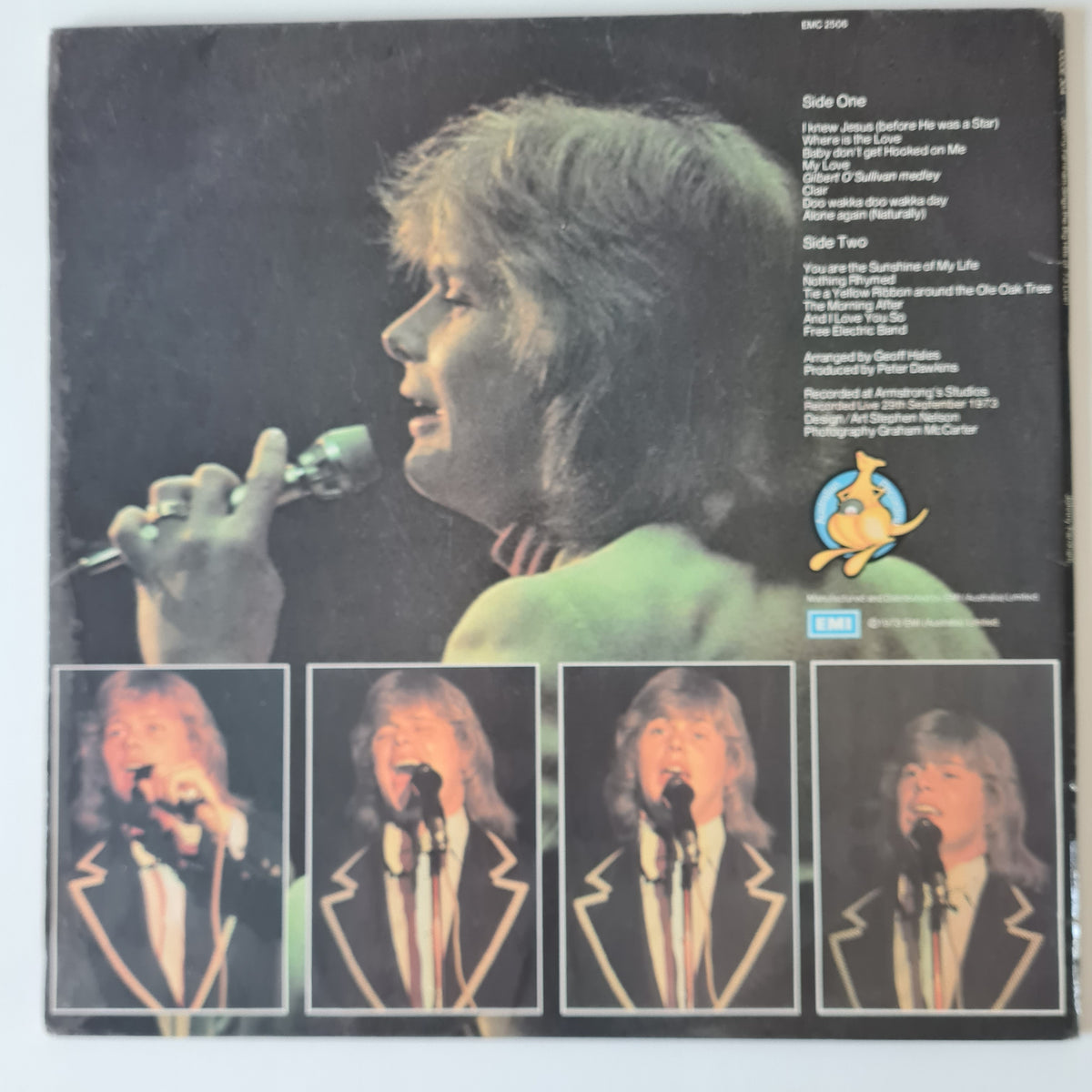Johnny Farnham – Johnny Farnham Sings The Big Hits Of '73 Live! - 1973 - Vinyl Record LP