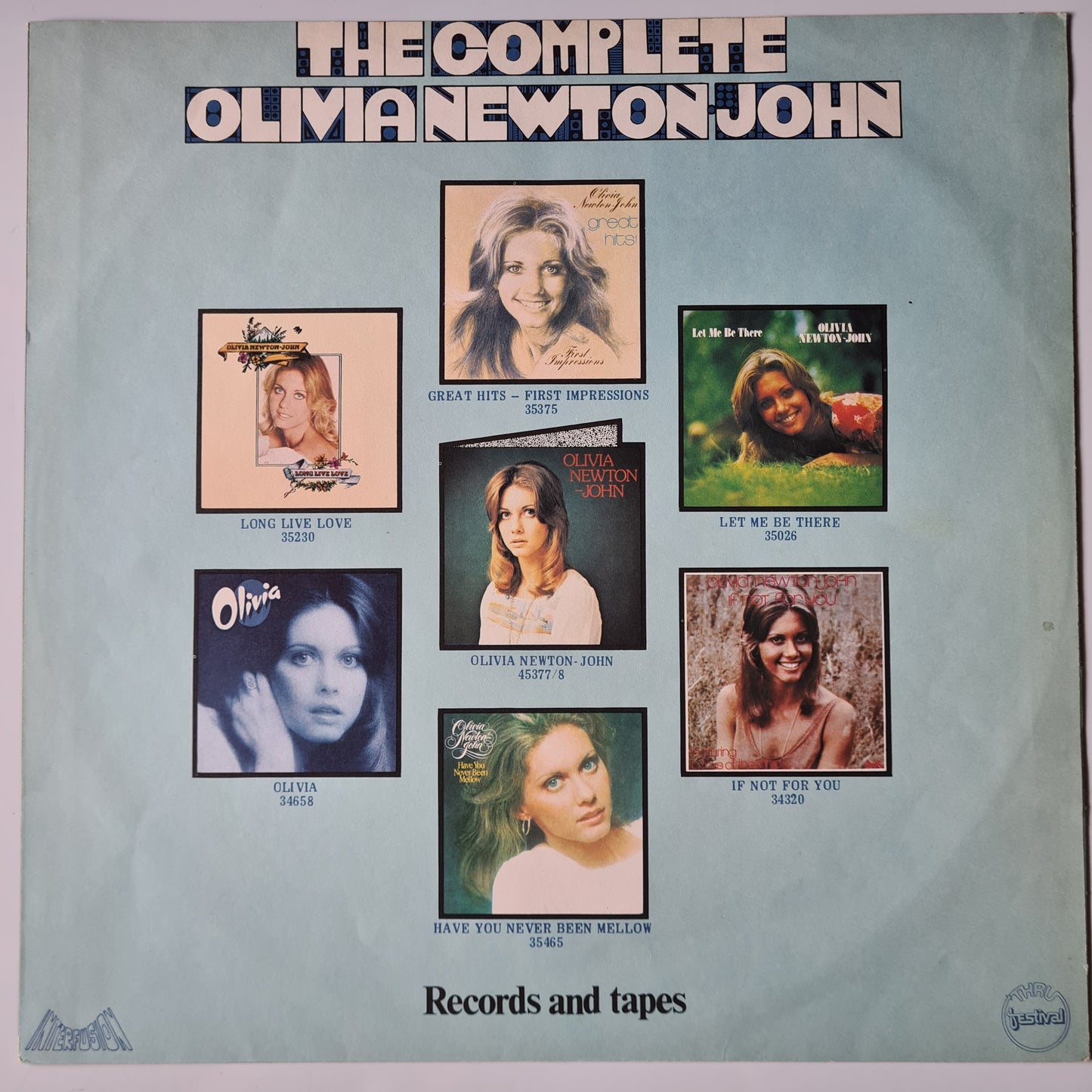 Olivia Newton John – Great Hits: First Impressions - 1974 - Vinyl Record LP