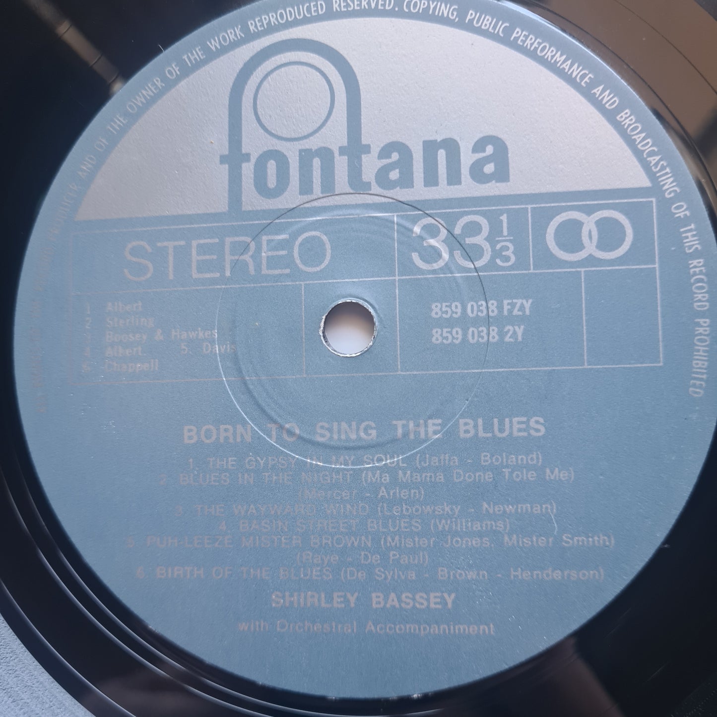 Shirley Bassey - Born To Sing The Blues - 1967 - Vinyl Record LP