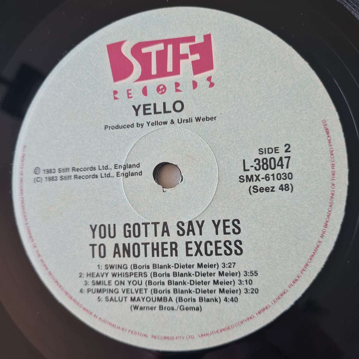 Yello – You Gotta Say Yes To Another Excess - 1983 - Vinyl Record LP