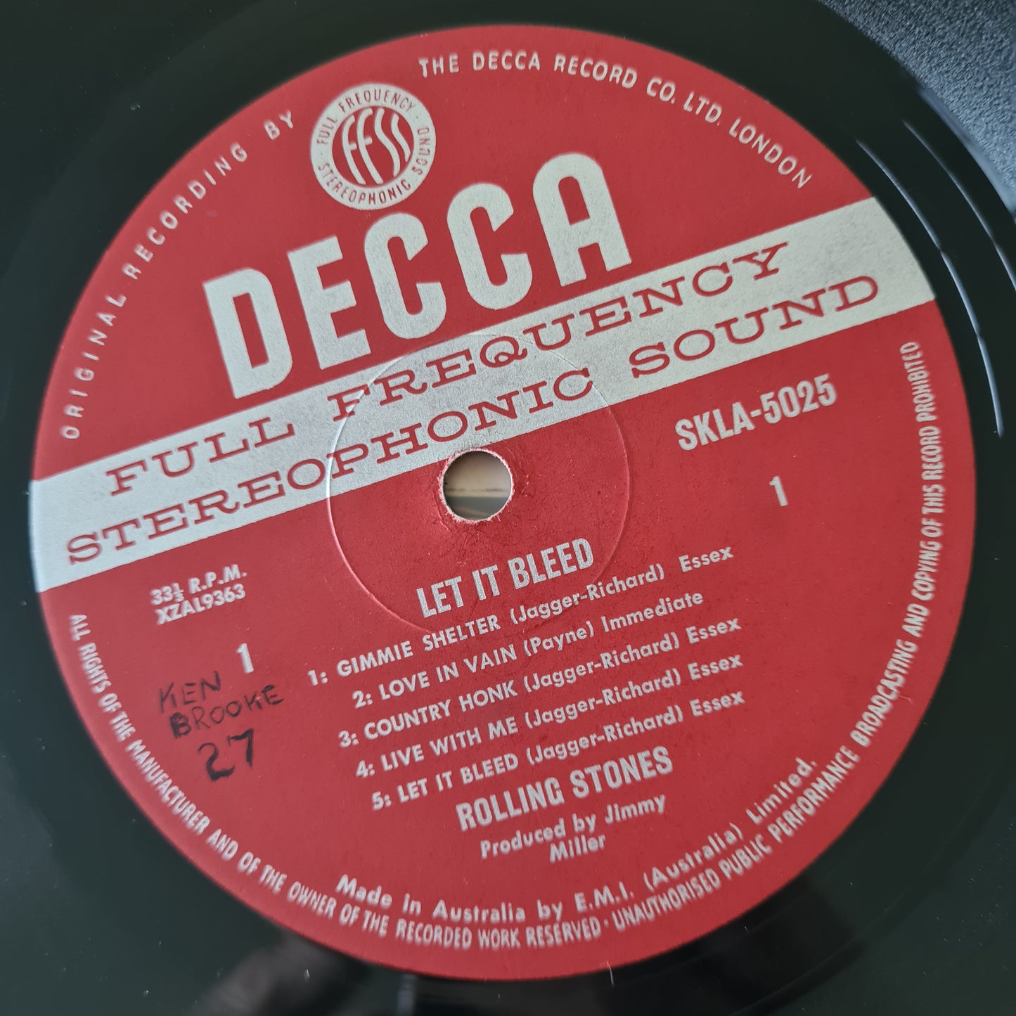 The Rolling Stones – Let It Bleed - 1969 (First Australian Pressing) - Vinyl Record LP