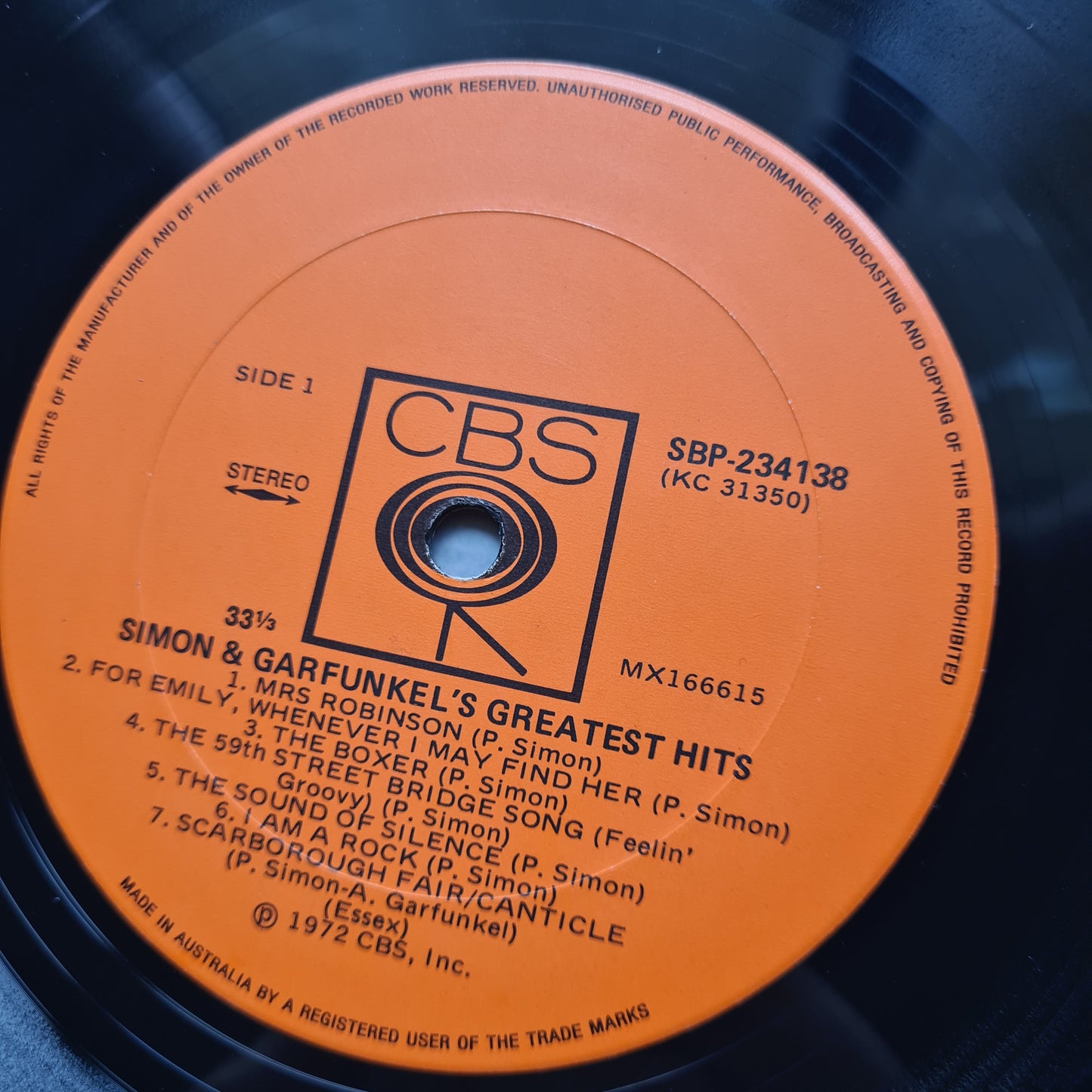 Simon And Garfunkel – Simon And Garfunkel's Greatest Hits - 1972 - Vinyl Record LP
