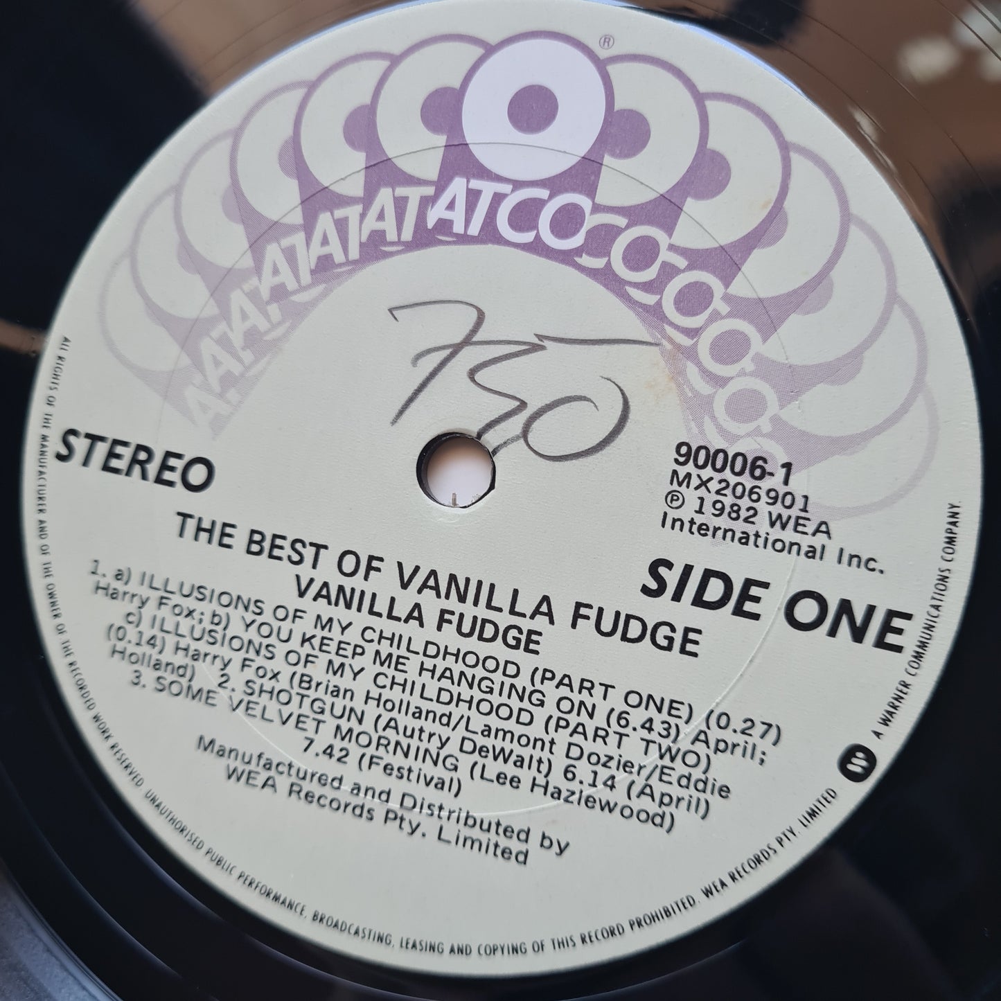 Vanilla Fudge – The Best Of Vanilla Fudge - 1982 - Vinyl Record LP