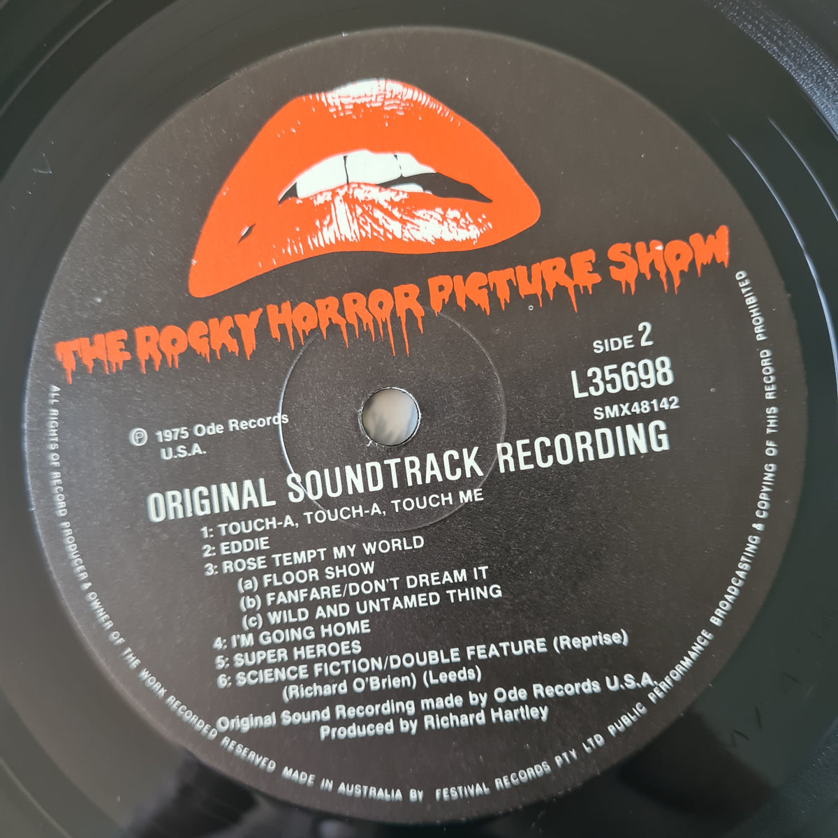 Various (Tim Curry, Meat Loaf, Richard O'Brien) - The Rocky Horror Picture Show - 1975 (1977 Australian Pressing)- Vinyl Record LP