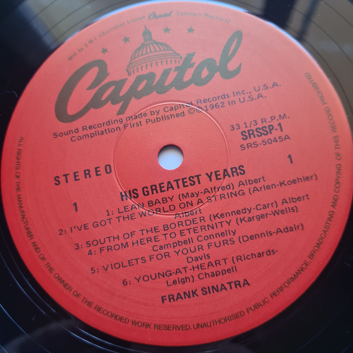 Frank Sinatra – His Greatest Years - 1962 - Vinyl Record 3LP