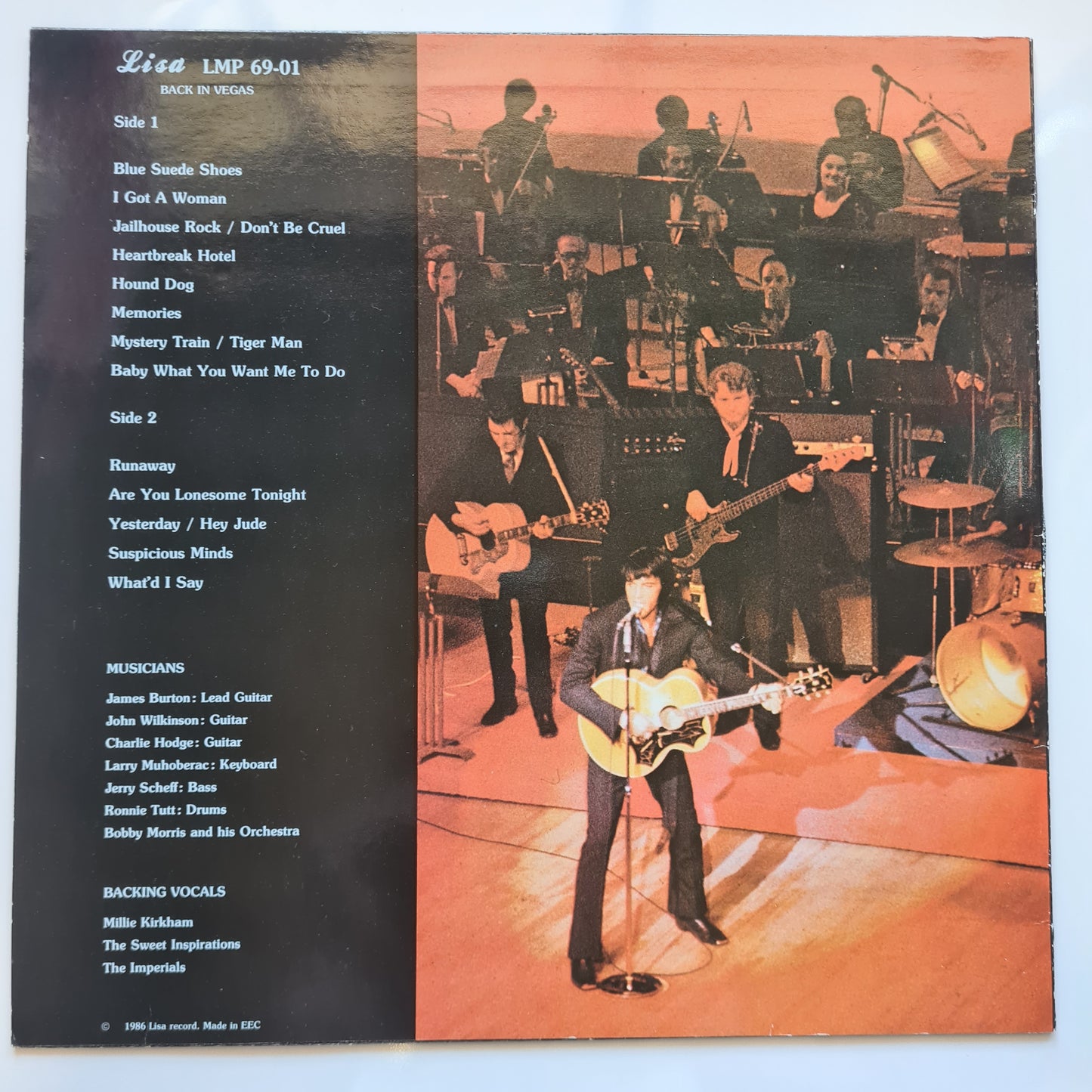 Elvis Presley – Elvis Back In Vegas - 1986 - Vinyl Record LP *RARE*