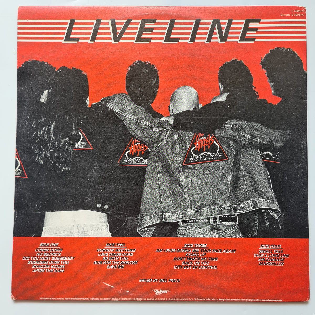 The Angels – Liveline - 1987 - Vinyl Record 2LP
