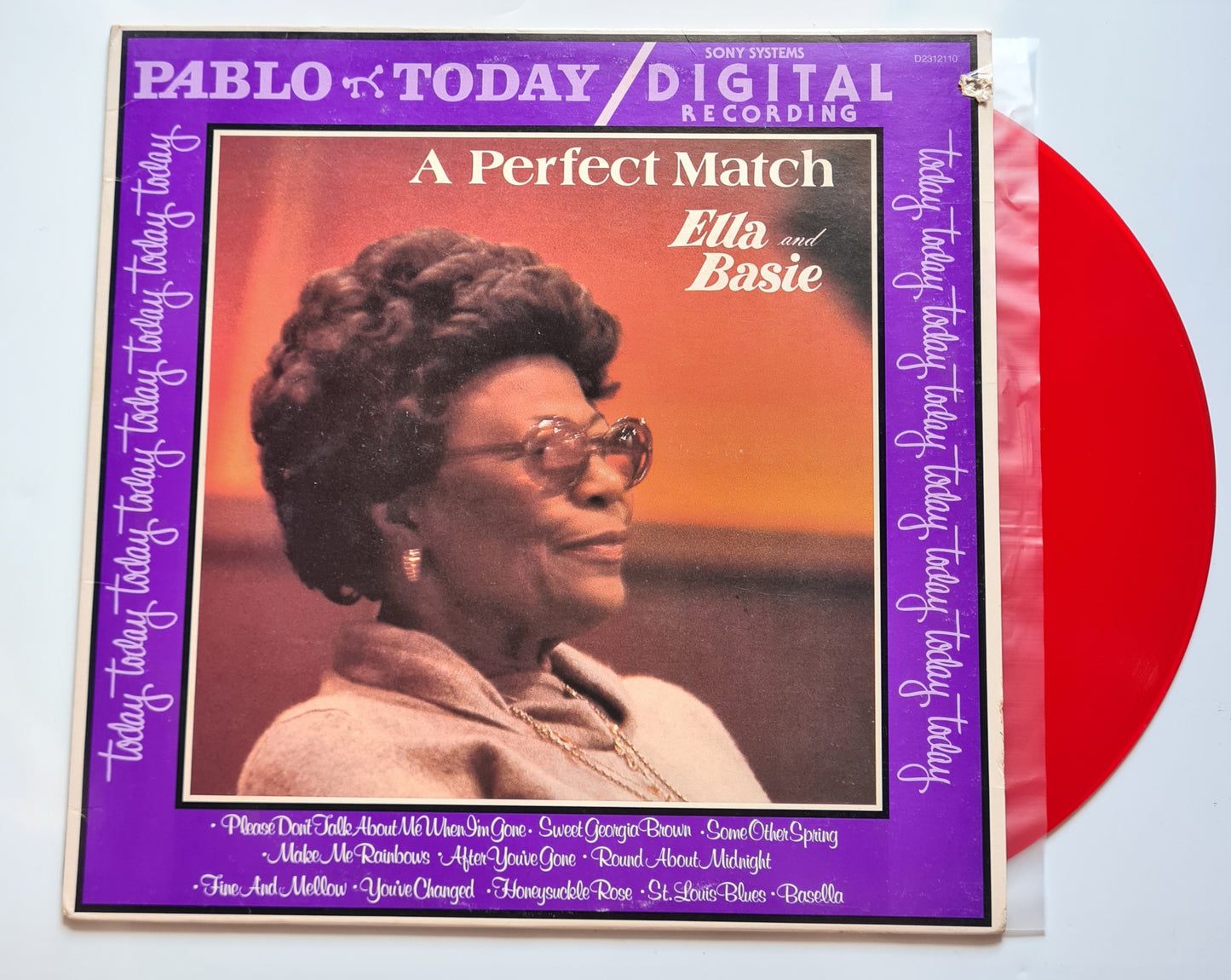 Ella Fitzgerald & Basie – A Perfect Match - 1980 - Vinyl Record LP (Red Vinyl)