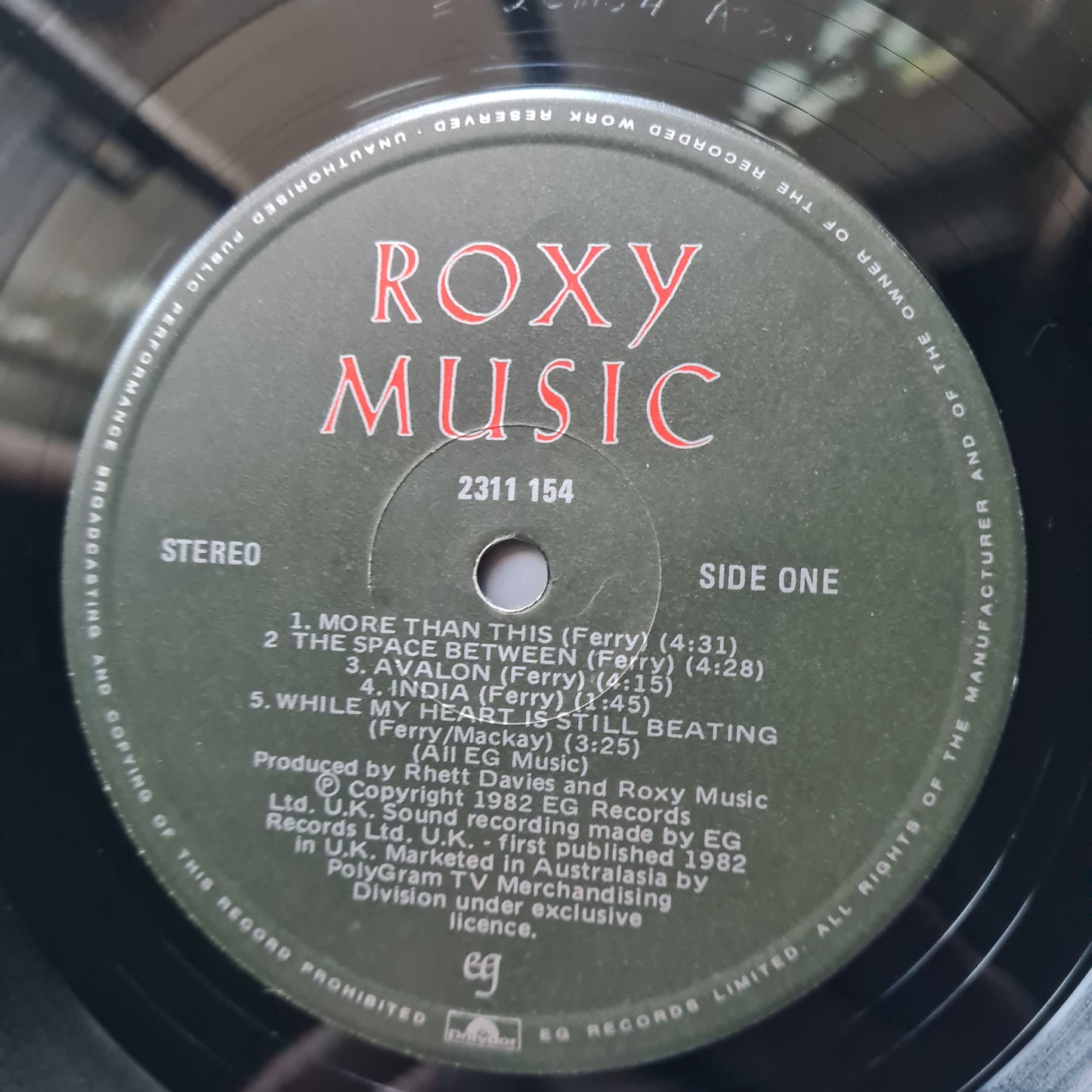 Roxy Music – Avalon - 1982 - Vinyl Record LP