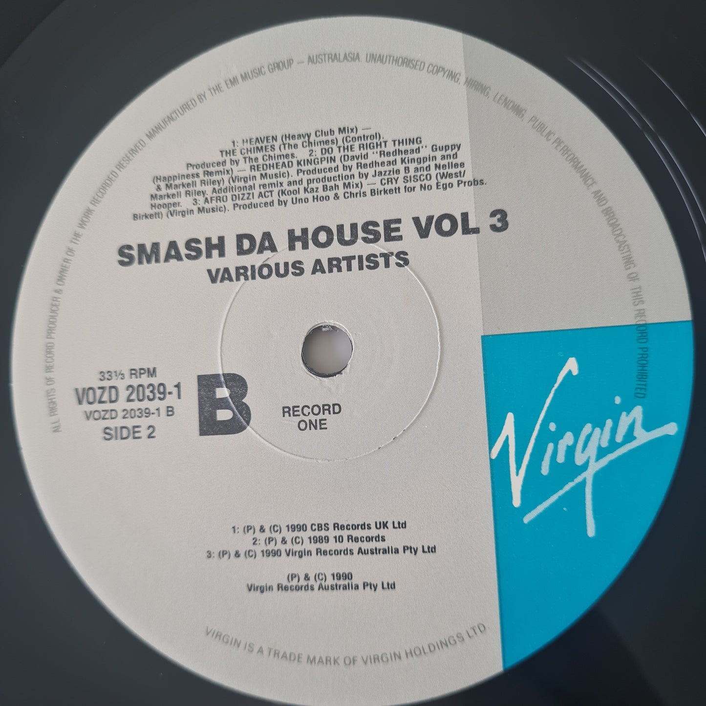 Various Artists - Smash Da House Vol 3 - 1990 - Vinyl Record 2LP (RARE Australian Only Release) (near mint)