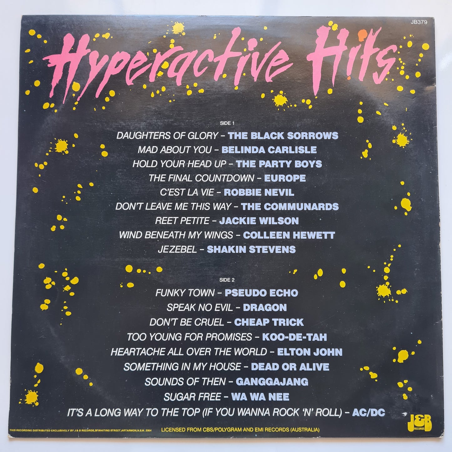 Various Artists/Hits Album - Hyperactive Hits - Vinyl Record LP (AUSTRALIAN ONLY PRESSING)