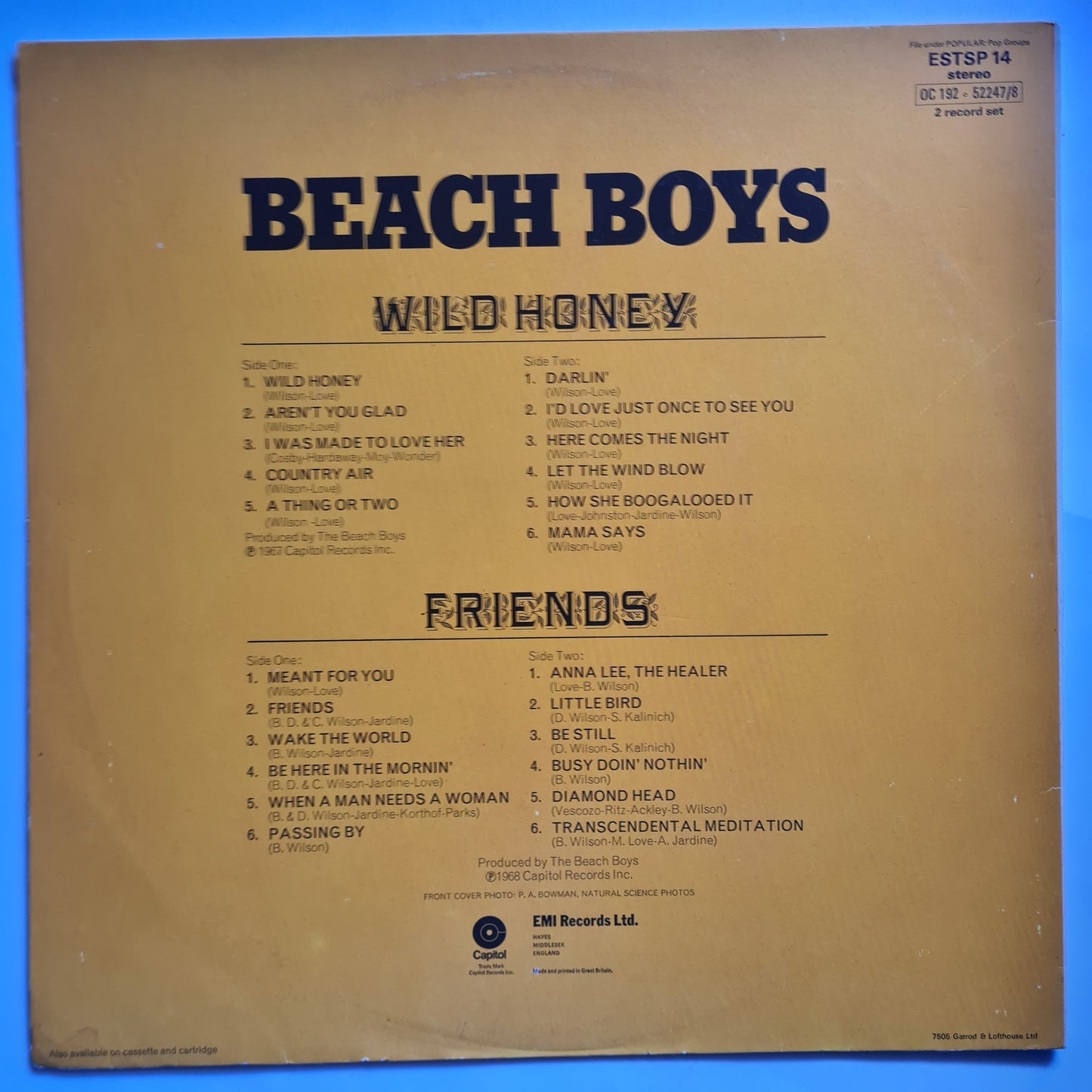 The Beach Boys – Wild Honey / Friends - 1975 (UK Gatefold Pressing) - 2LP Vinyl Record