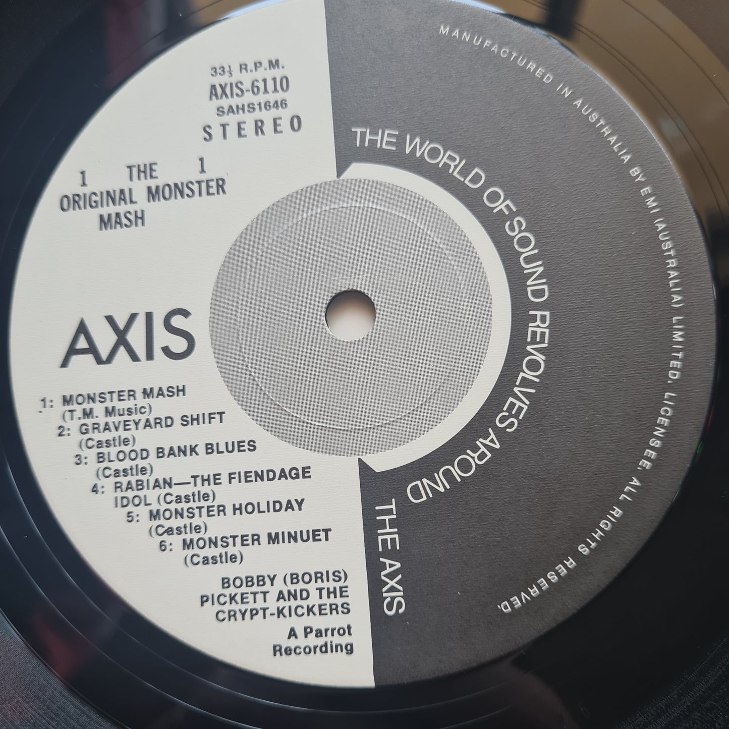 Bobby (Boris) Pickett And The Crypt-Kickers  – The Original Monster Mash - 1962 (1973 Australian Press) - Vinyl Record LP