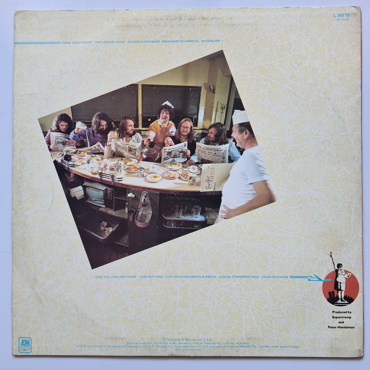 Supertramp – Breakfast In America - 1979 - Vinyl Record LP